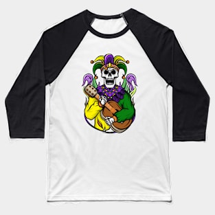 Skeleton Playiin' Banjo Baseball T-Shirt